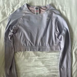 GYMSHARK VITAL SEAMLESS 2.0 CROP TOP PURPLE | SIZE LARGE